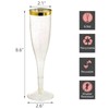 Hedume 50 Pack 6.5 Oz Disposable Plastic Champagne Flutes with