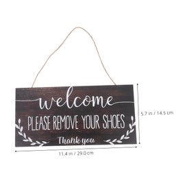 Gatuida Please Remove Your Shoes Wooden Sign Rustic Hanging Door Plaque for Home Office Hotel Decor Stylish Farmhouse Design Shoes Off Sign