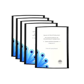 Peacock display Curved Office Business Door Sign Holder | Aluminum Wall Mount Name Plate Holder, cubicle sign holder, sturdy and beautiful 11" W X 5.00" H (N-Letterx11" 5 signs black)