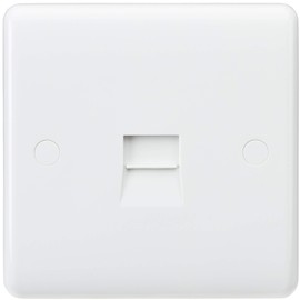 Knightsbridge CU0100 Curved Edge Coax TV Outlet, White