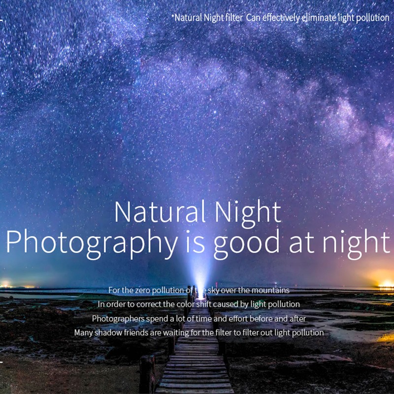 Lightdow Clear Natural Night Filter Light Pollution Reduction Camera Lens