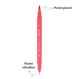 Barrilito Marcadores Doble Punta Pincel y Ultrafina Lettering 12 Piezas