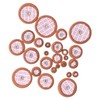25Pcs Saxophone Pads Brown Sheepskin Sound Hole Resonator Gasket Wind