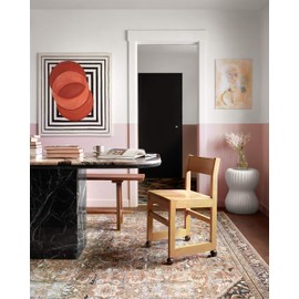 Loloi II Wynter Collection WYN-02 Auburn/Multi 2'-6" x 12'-0", .13" Thick, Runner Rug, Soft, Durable, Printed, Vintage Inspired, Low Pile, Non-Shedding, Easy Clean, Living Room Rug