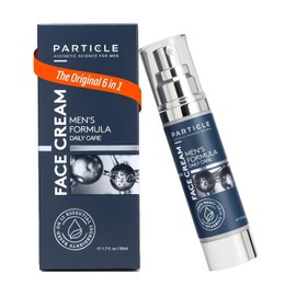 Crema facial para hombres de partículas - Hidratante facial 6 en 1 para hombres (1.7 oz) - Tratamiento de bolsas para los ojos y loción facial para hombres (1 Pack, 1.7 oz.)