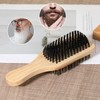 Double Sided Beard Brush, Lmitation Bristle Firm and Soft Sides