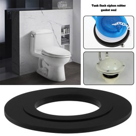 The Lord of the Tools Pack of 2 Rubber Seal Outer Diameter 54 mm Inner Diameter 28 mm Toilet Flush Valve Seal for Flush Valve Toilet Cistern Flush Siphon for Toilet Black
