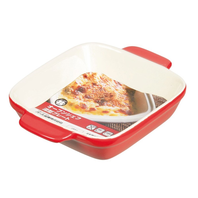 Pearl Metal L-1817 Oven Chef Heat Resistant Deep Plate, 5.5