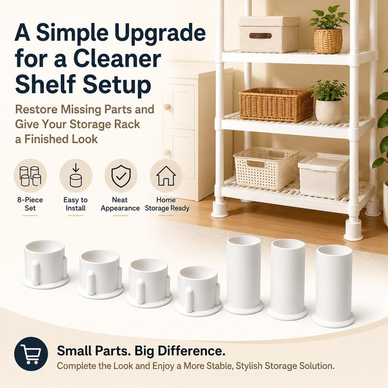 Replacement Feet and Caps Compatible with HDX Heavy Duty Shelving,