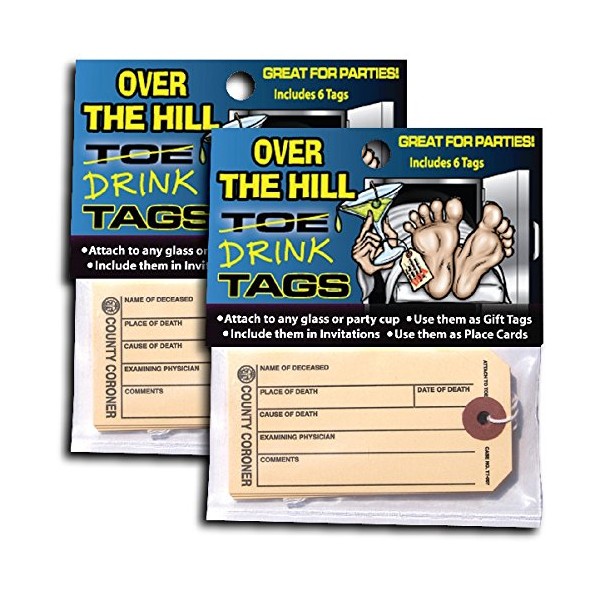 Hollywood Effects Over The Hill Toe / Drink Tags 2-Pack