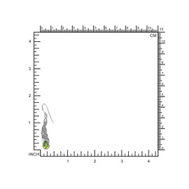 Silvershake - arete colgantes de plata de ley 925 con piedra de peridoto verde natural