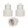 ALUCSET 3 Pack Porcelain Light Socket Extender, Medium Screw Base