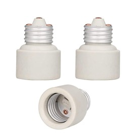ALUCSET 3 Pack Porcelain Light Socket Extender, Medium Screw Base to Medium Porcelain Extender, E26 E27 to E26 E27 Lamp Bulb Socket Extension Adapter