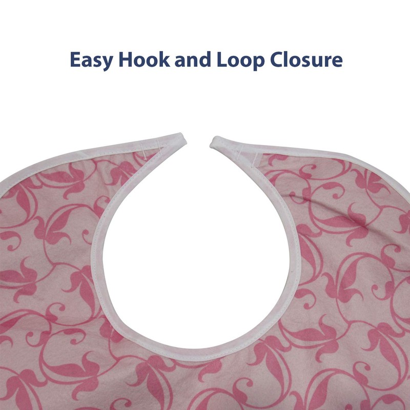 Personal Touch Ladies Adult Bib with Crumb Catcher Velcro Closure