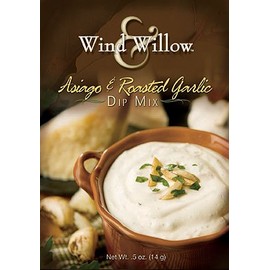 Wind and Willow Asiago & Roasted Garlic Dip Mix - .4 Ounce (4 Pack)