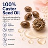 GETPUNA Pure Castor Oil Roll On with Rose Quartz Roller,