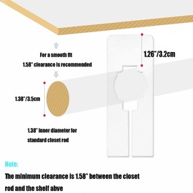 30 Pcs Dividers for Hanging Clothes, Clothing Plastic Rack Size Dividers Rectangular Reusable Closet Separators Closet Labels dividers Closet Clothes Dividers(White)