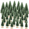 Pack of 9 Christmas Trees, Mini Green Christmas Tree, Artificial