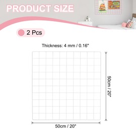 PATIKIL 20"x20" Wire Grid Panel, 2 Pack Board Photo Pictures Memo Display Grid Panels Hanging Organizer Wall Decorative Panel for Home Office Wedding, White