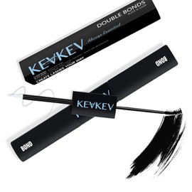 KevKev Lash Bond & Bond Mascara Brush Black Glue and Mini Brush Clear Glue Dual Sided Bond Long Lasting for 72 Hours Strong Hold Waterproof 2 IN 1 Glue Easy to Apply