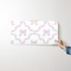 Peel & Stick Wallpaper Swatch - Pink Bow,Ribbon Trellis,Pastel Baby
