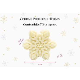 Fuwu, APAPACHO velas aromaticas decorativas para navidad, velas decorativas hechas a mano, decoracion navidad hogar, aromatizante para hogar, artesania mexicana (Copos de nieve)