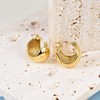 Candyfancy 18K Gold Plated Chunky Gold Hoop Earrings Lightweight Thick