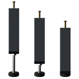 KUSRUP Metal Adjustable Height Bed Furniture Foot Legs Heavy Duty Bed Center Frame Slat Support Leg for Bed Frame Replacement Parts Heavy Duty Easy Install 2PS (7.8" to 10.6")