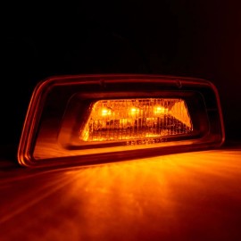 Pro LED 5321AC Kenworth Trapezoid Side Turn Marker Light With Chrome Bezel