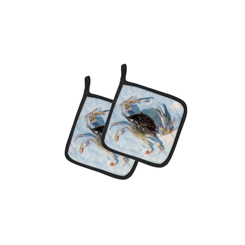 Caroline's Treasures 8011PTHD Blue Crab Pair of Pot Holders, 7.5HX7.5W,