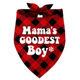 Mama’s Boy Dog Bandana, Dog Mom's Boy Gift Dog Bandana, Pet Scarf Accessories, Printed Dog Bandanas Gift for Dog Lover Birthday or Christmas, for Small Medium Large Dogs(N5)