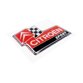 Citroen Sport 3D Chess Flag Sticker, 50 x 66 mm