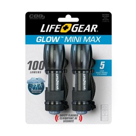 LifeGear 41-3832 Mini Max 100 Lumen Flashlight - 2 Pack