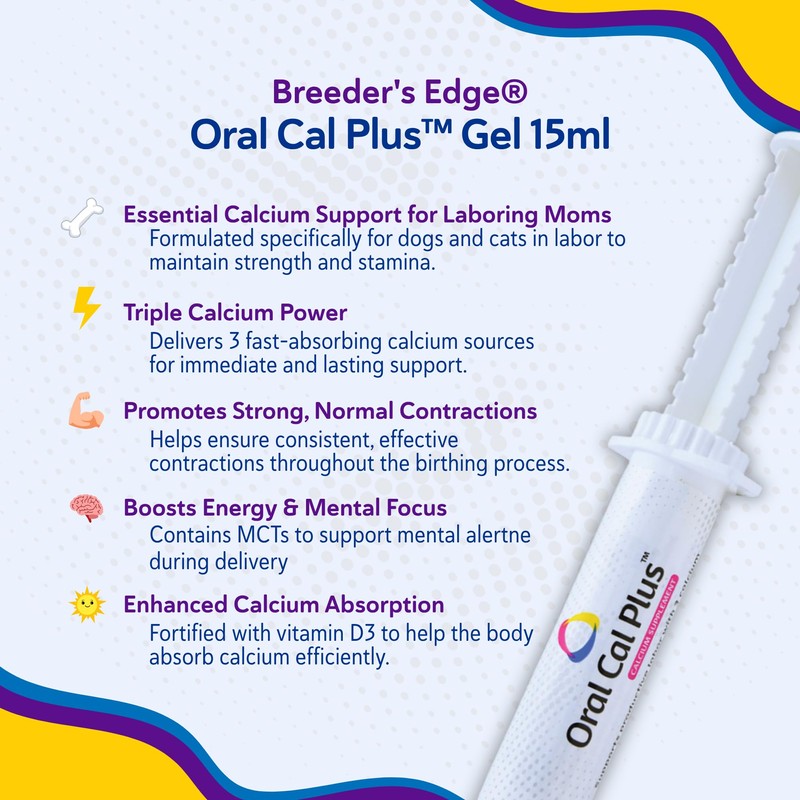 Breeder's Edge Oral Cal Plus Gel, Whelping and Queening Calcium