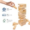 Offelec Wooden Blocks Stacking Games - 54 pcs Tumbling Tower