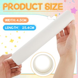 Henoyso 36 Pcs 1.77" x 10" Cardboard Tubes for Crafts Christmas Cardboard Paper Thick Craft Rolls Tubes Paper Tubes Empty Toilet Paper Roll for Craft DIY Art Classroom Teacher Supplies(White)