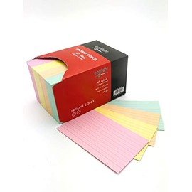 Eastlight Ruled Index Record Card (125 x 75mm) A7++ Assorted Colours Pack of 400