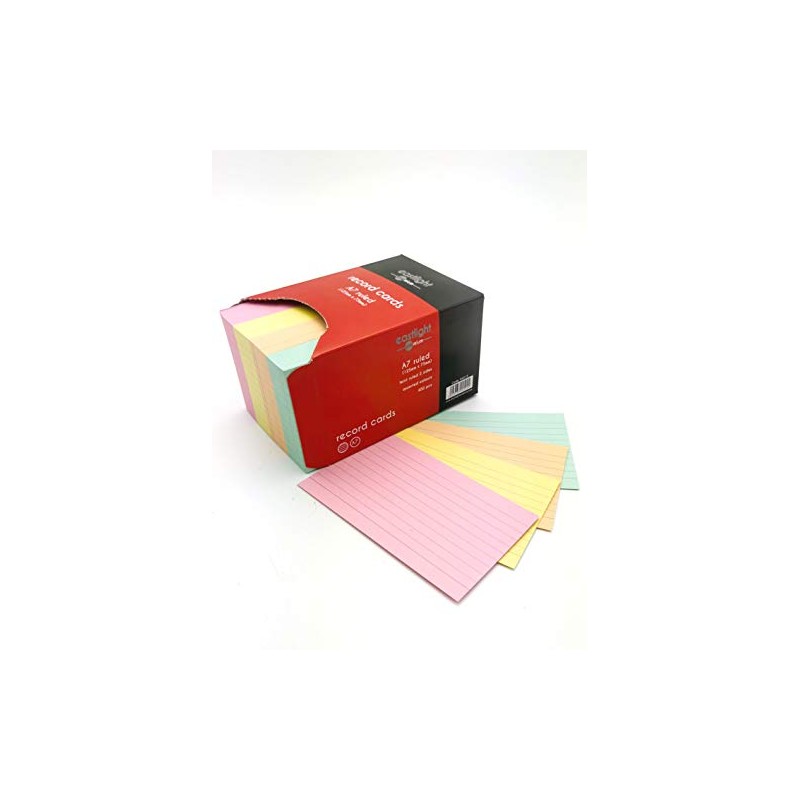 Eastlight Ruled Index Record Card (125 x 75mm) A7++ Assorted