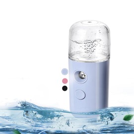 Kingsmile Nano Mist Sprayer,Electric Handy Little Nano Mister with Fine Mist, Portable Face Mister for Lashes & Daily Make Up, Mini Face Humidifier, Nano Facial Mister with 1OZ /30ML Water Tank Blue