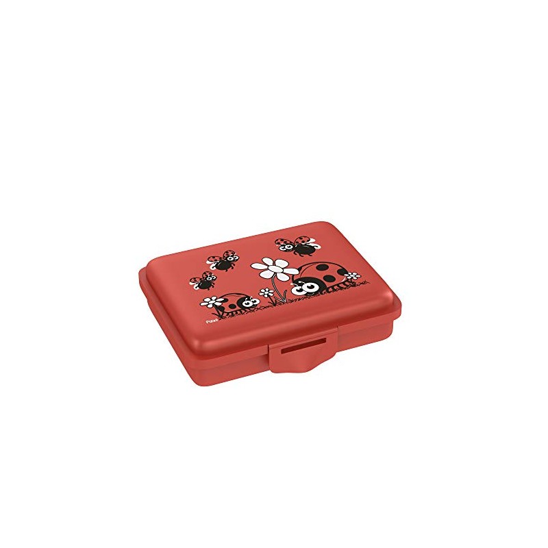 Fizzii Ladybird Lunch Box, Plastic, red, 15.5 x 12 x
