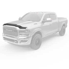 EGR 302865 SuperGuard Matte Black Acrylic Hood Shield Compatible with Select 2019-2024 Ram 2500/3500 Trucks - Durable, Easy Installation