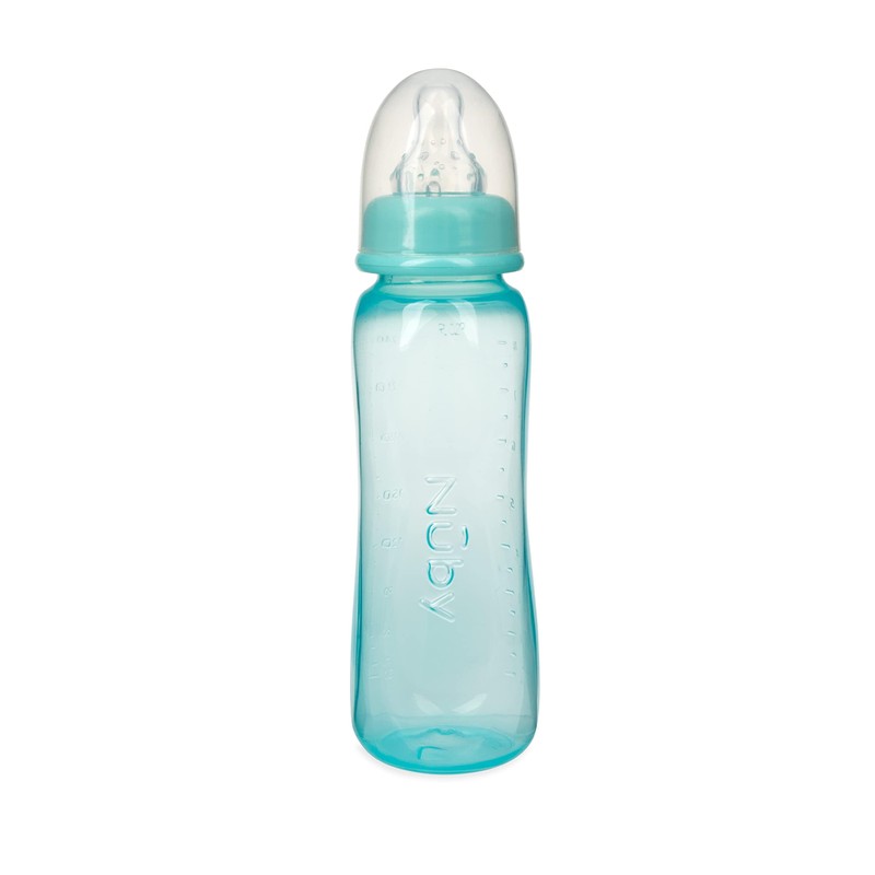 Nuby Standard Neck Tinted Bottle, 8oz, 3+ Months, Single Pack