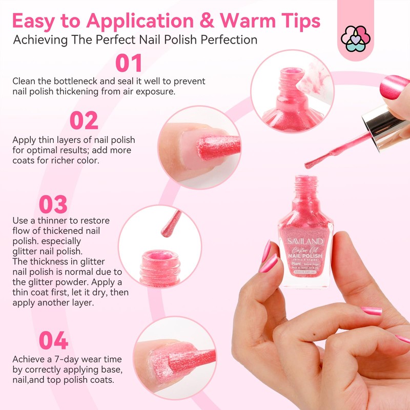 Saviland 30 Colors Gel Nail Set 040