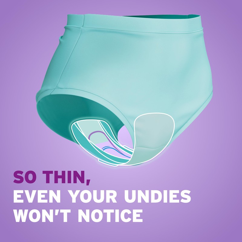 Poise Ultra Thin Incontinence & Postpartum Pads with Wings for