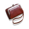 Kanpari Women's Gama Wallet Leather Coin Purse, Mini Wallet, Gamaguchi