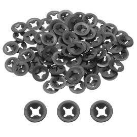sourcing map 120pcs Internal Tooth Washers M2 Push on Retaining Clips Quick Speed ing Washers, 65Mn Steel Push Nuts