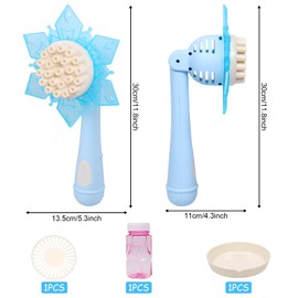 Bubble Machine for Children, Automatic Bubble Machine with Bubble Liquid, Bubble Wand Girls Boys for Indoor Outdoor Birthday Party Wedding Summer Toy (D)