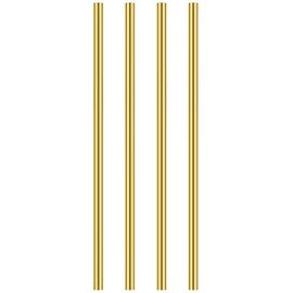 4 Pieces 12 inches 1/4 inch Brass Round Rods, Favordrory Brass Rods Lathe Bar Stock, 1/4 inch in Diameter 12 inches in Length