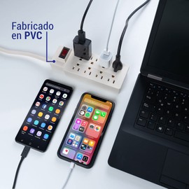 Volteck MUL-8, Multicontacto uso rudo, 8 entradas, 14 AWG