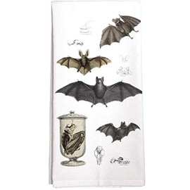 Montgomery Street Bat Collage Cotton Flour Sack Dish Towel